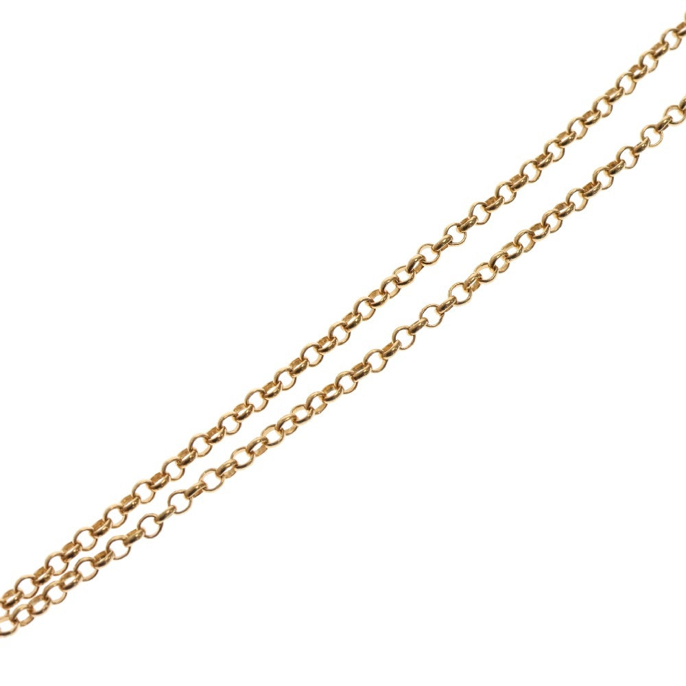 CHROME HEARTS(クロムハーツ) 22K ロールチェーン CHROMEロゴレター ネックレス ゴールド 18inch ブラック/シルバー