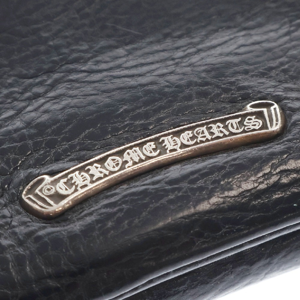 CHROME HEARTS(クロムハーツ) Big Spoon Wallet ビッグスプーンレザーウォレット 2つ折り財布 コンパクトウォレット ブラック