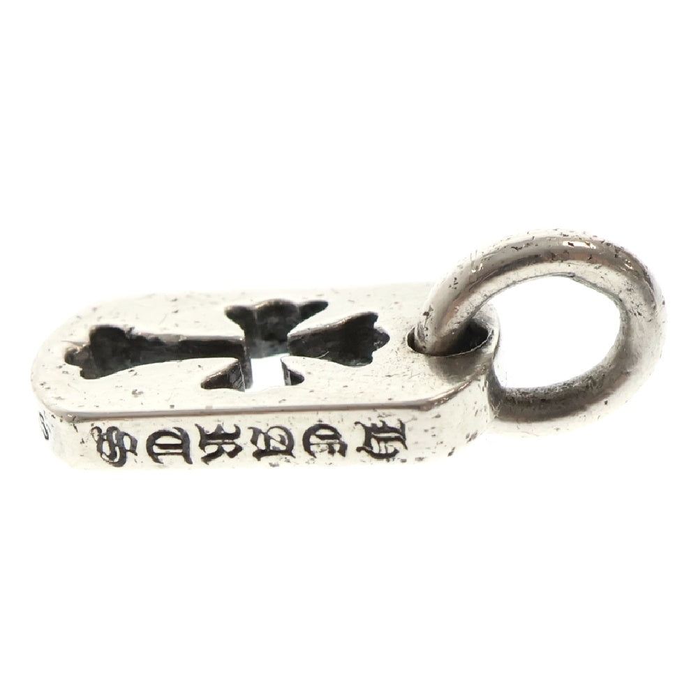 CHROME HEARTS(クロムハーツ) DT TNY CO CRS タイニーカットアウトクロスドッグタグ チャーム シルバーネックレストップ シルバー