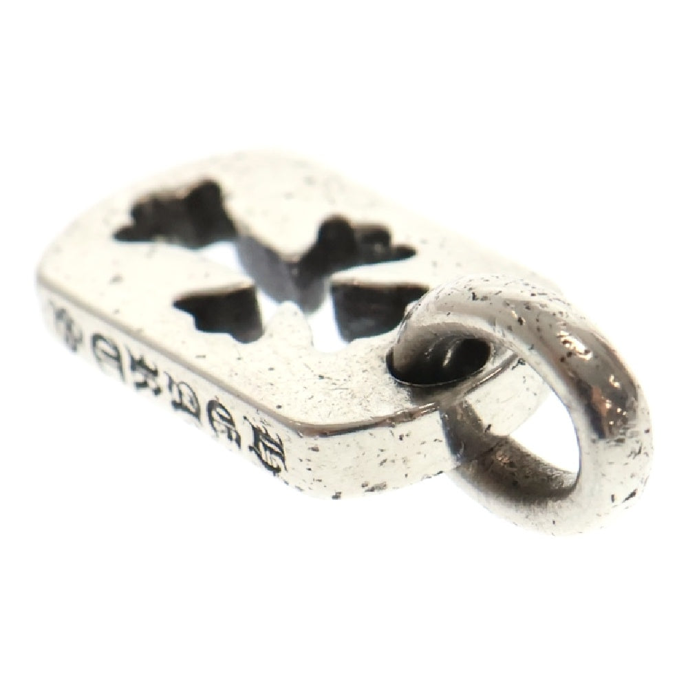 CHROME HEARTS(クロムハーツ) DT TNY CO CRS タイニーカットアウトクロスドッグタグ チャーム シルバーネックレストップ シルバー
