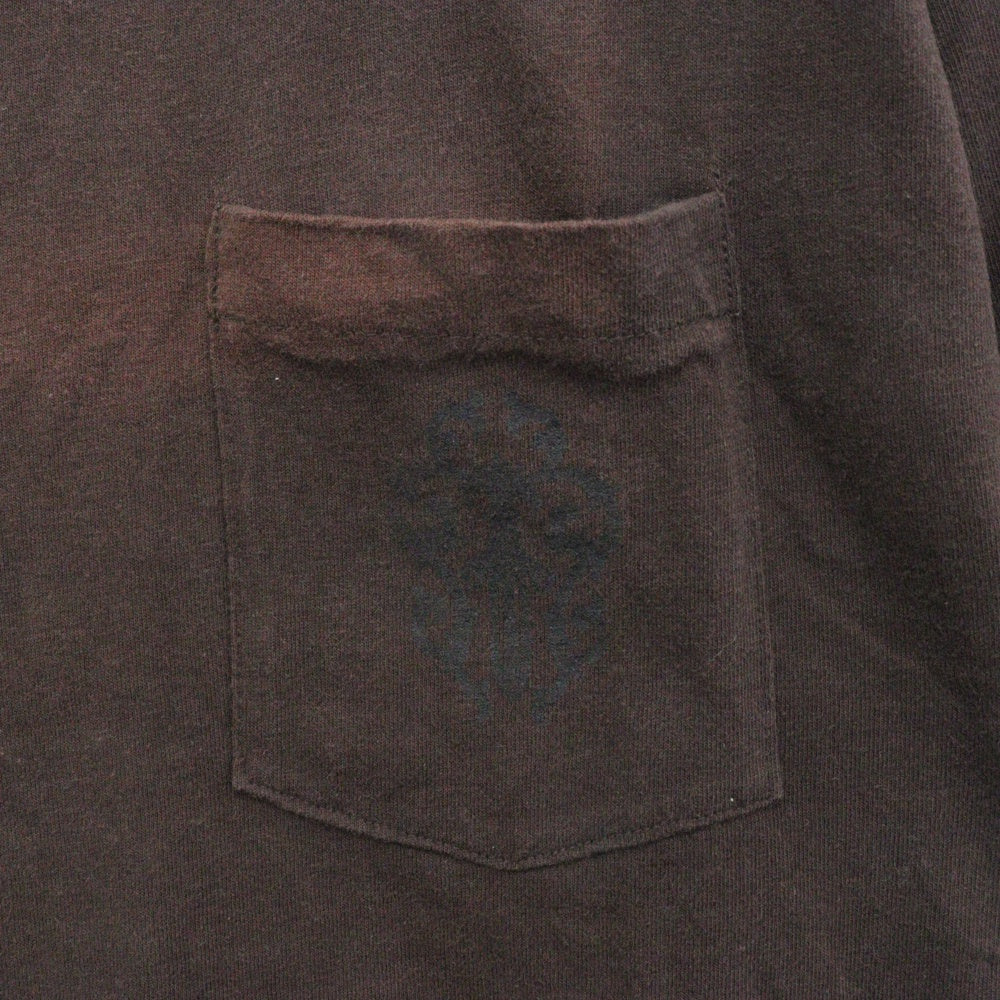 CHROME HEARTS(クロムハーツ) OLD オールドモデル ダガープリントポケット 半袖Tシャツ カットソー ブラウン