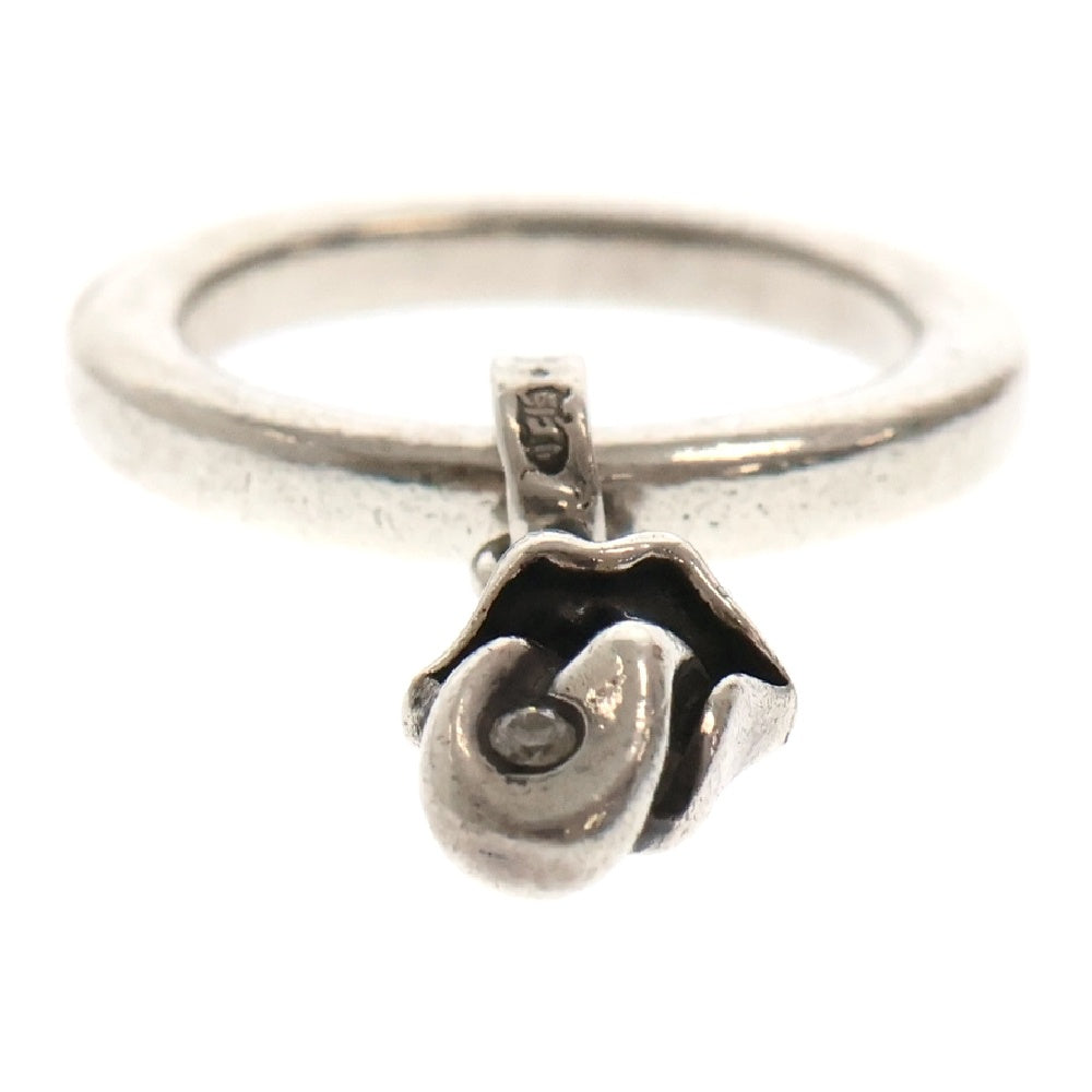 CHROME HEARTS(クロムハーツ) NTFL W 1P DIANTFL wリップアンドタンチャーム 1Pダイヤ シルバーリング シルバー 4号