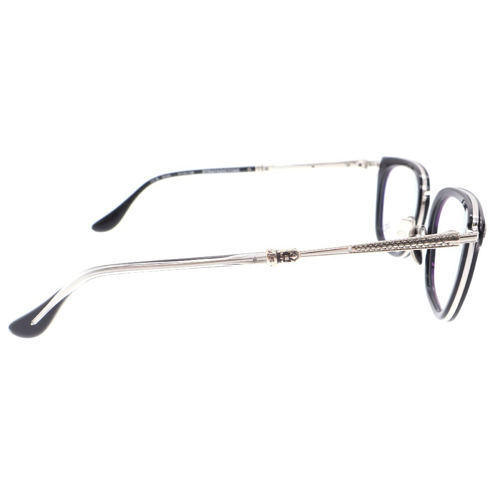 CHROME HEARTS(クロムハーツ) STRAPADICTOM サイドフレアニーボストンフレームサングラス シルバー/ブラック