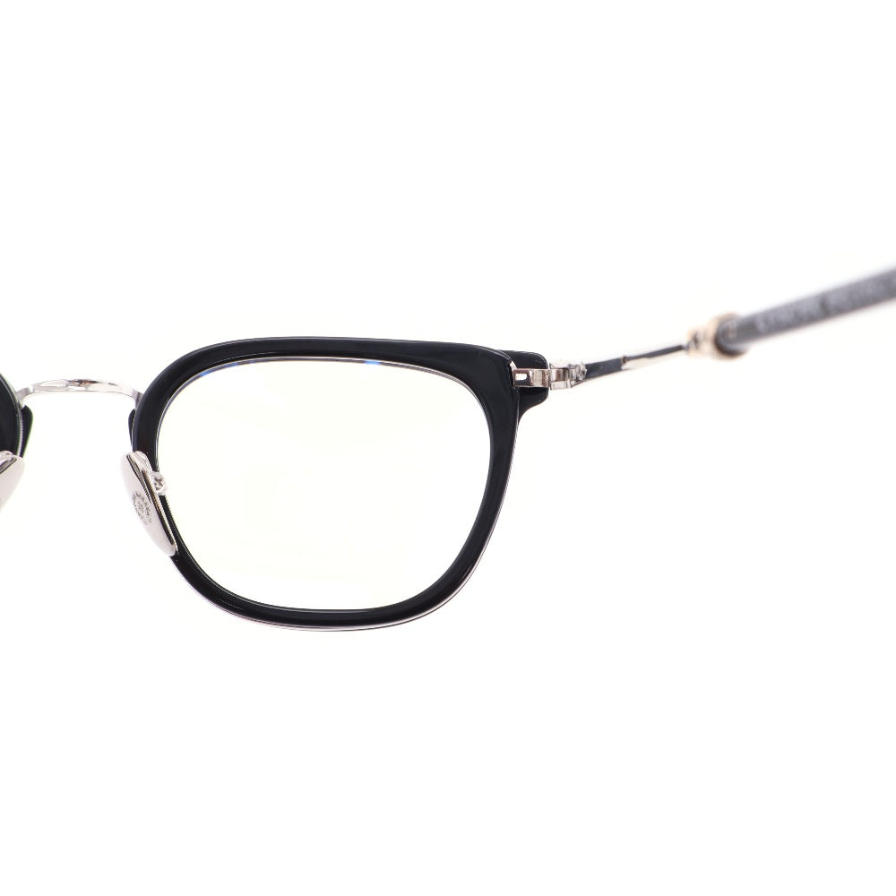 CHROME HEARTS(クロムハーツ) STRAPADICTOM サイドフレアニーボストンフレームサングラス シルバー/ブラック