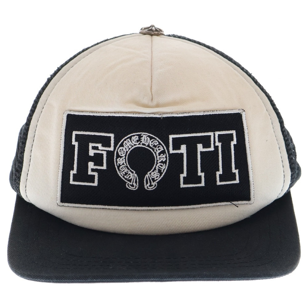 CHROME HEARTS(クロムハーツ) FOTI TRUCKER CAP フォティ トラッカーキャップ クロスボール付メッシュ帽子 ブラック/ホワイト