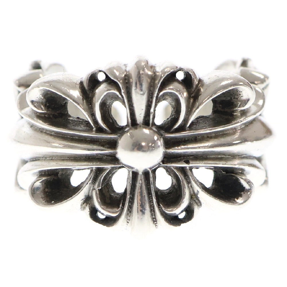 CHROME HEARTS(クロムハーツ) DBL FLRL CRS ダブルフローラルクロス シルバーリング シルバー 14号