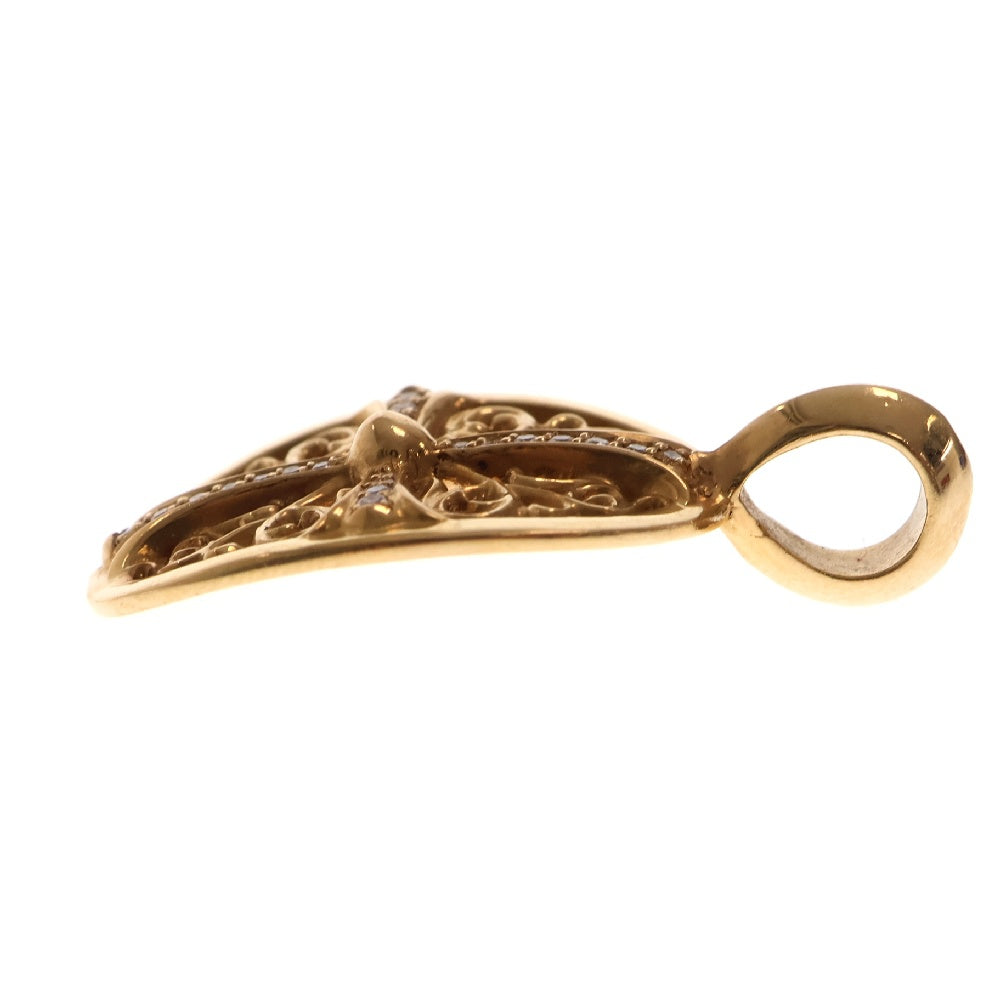 CHROME HEARTS(クロムハーツ) 22K CLSC OVAL P DMND クラシックオーバル PAVEダイヤ ゴールドネックレストップ ゴールド