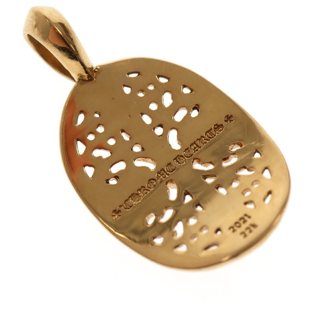CHROME HEARTS(クロムハーツ) 22K CLSC OVAL P DMND クラシックオーバル PAVEダイヤ ゴールドネックレストップ ゴールド
