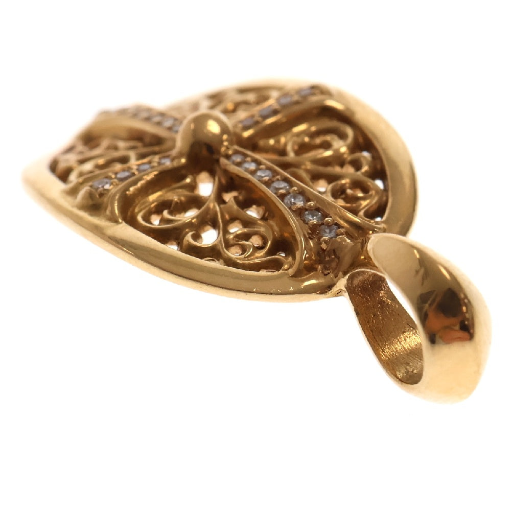 CHROME HEARTS(クロムハーツ) 22K CLSC OVAL P DMND クラシックオーバル PAVEダイヤ ゴールドネックレストップ ゴールド