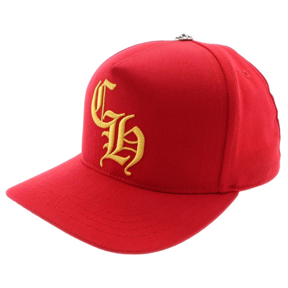 CHROME HEARTS(クロムハーツ) CH HAT クロスボール ベースボールキャップ 帽子 レッド/イエロー