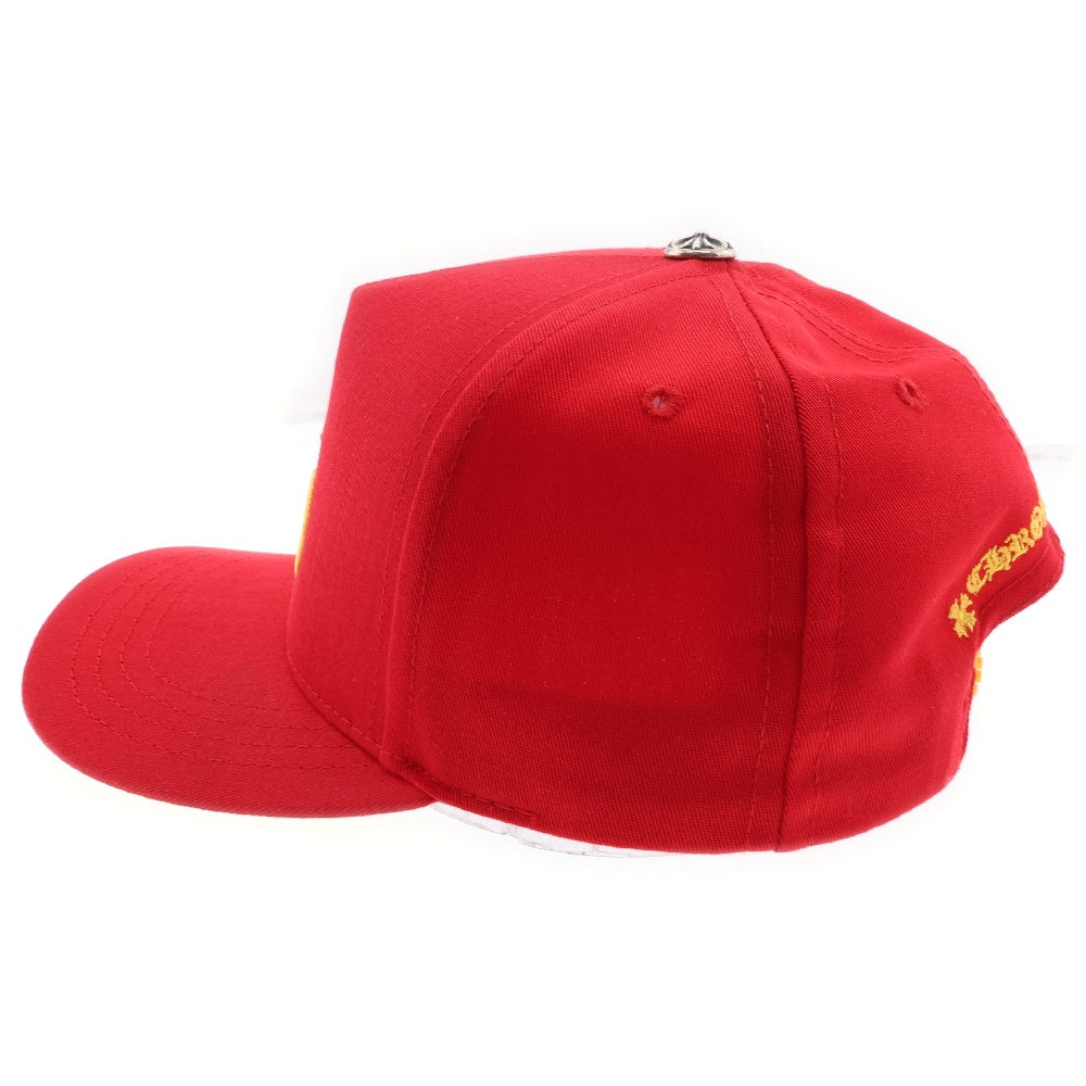 CHROME HEARTS(クロムハーツ) CH HAT クロスボール ベースボールキャップ 帽子 レッド/イエロー