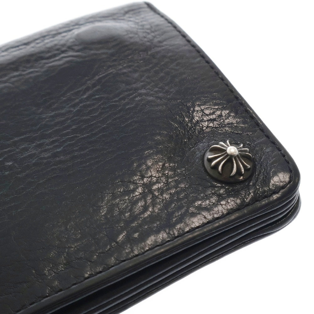 CHROME HEARTS(クロムハーツ) 2ZIP STRAP 2ジップストラップ ストラップ付クロスボールボタンレザーウォレット財布