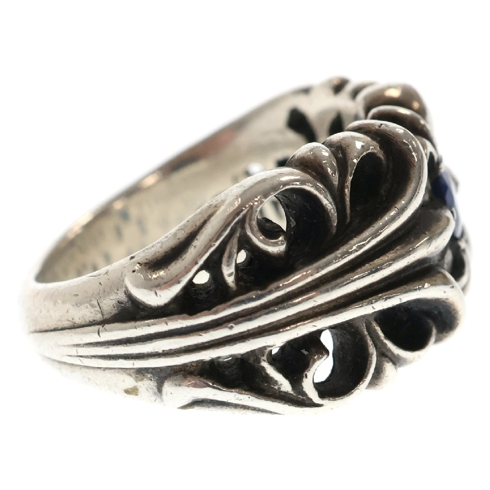 CHROME HEARTS(クロムハーツ) K&T 5PT AFT SPA DIA 5ポイント アフター サファイヤ ダイヤ シルバーリング シルバー/ブルー22号