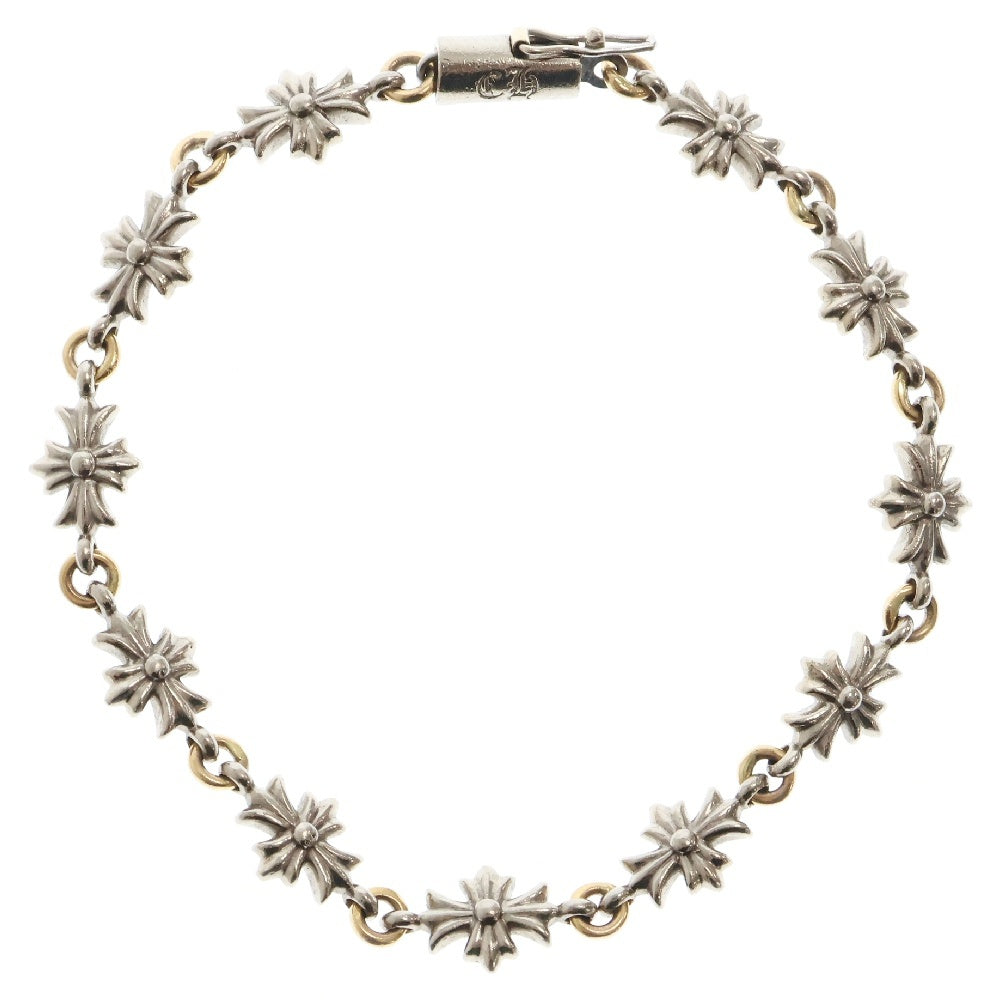 CHROME HEARTS(クロムハーツ) 18K TNY E CH PLS タイニーECHプラス ホワイトゴールド コンビブレスレット 11LINK