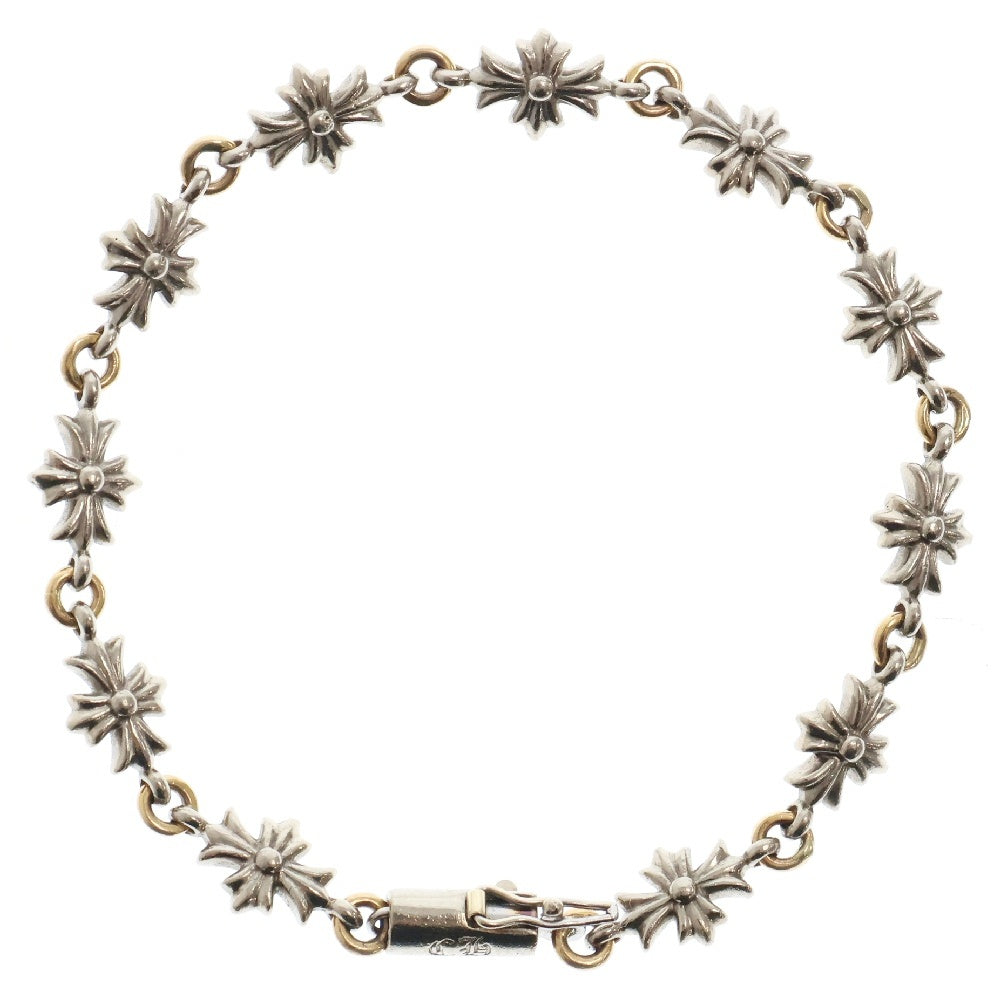 CHROME HEARTS(クロムハーツ) 18K TNY E CH PLS タイニーECHプラス ホワイトゴールド コンビブレスレット 11LINK