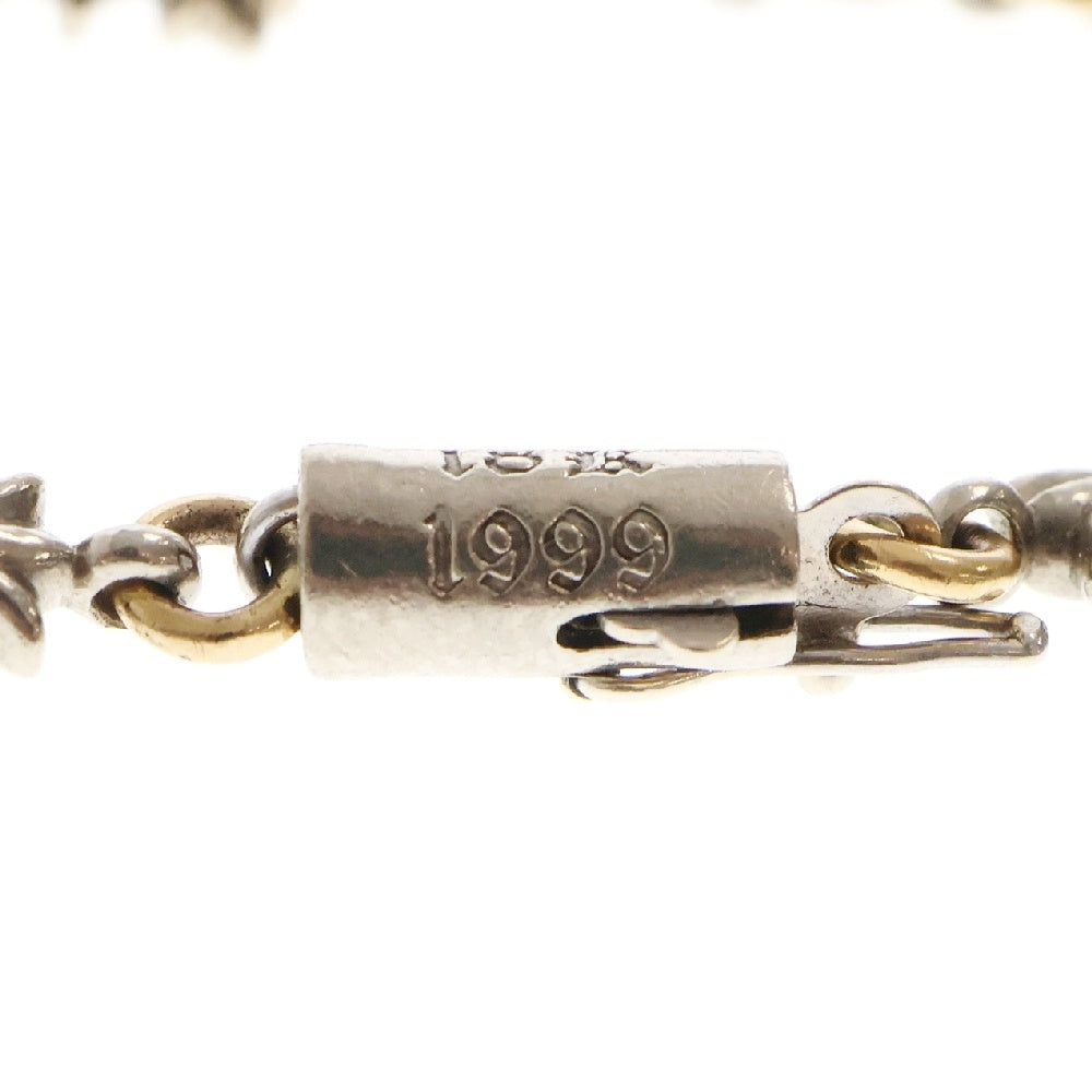 CHROME HEARTS(クロムハーツ) 18K TNY E CH PLS タイニーECHプラス ホワイトゴールド コンビブレスレット 11LINK