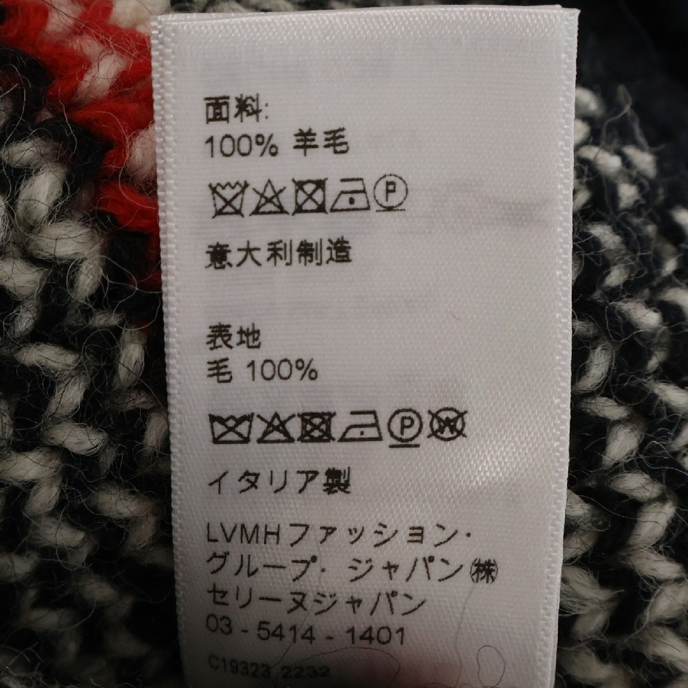 CELINE(セリーヌ) 22AW フェアアイルロゴニットクルーネックセーター 長袖セーター 2AA80628S ブラック