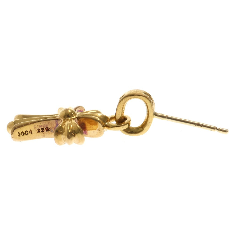 CHROME HEARTS(クロムハーツ) 22K BBY F PPRCHN P/DIA ベイビーファットクロス ドロップピアス PAVEダイヤ ゴールド BCA018 ※キャッチなし