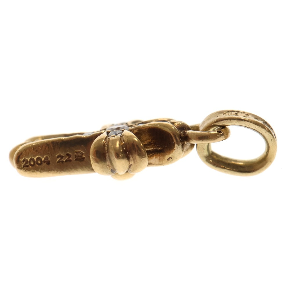 CHROME HEARTS(クロムハーツ) 22K CRS BBYFAT AFT DIA ベイビーファットクロス アフターダイヤ ペンダントトップ ゴールド BCA035