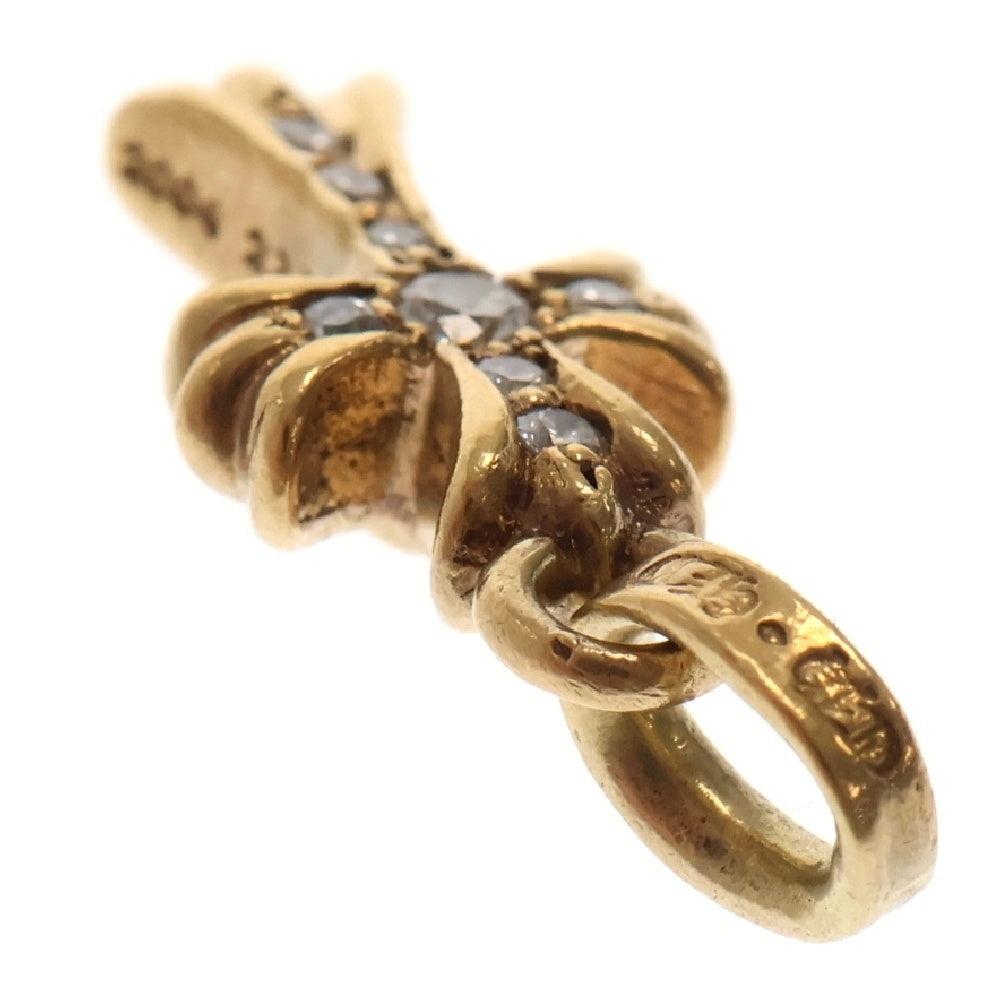CHROME HEARTS(クロムハーツ) 22K CRS BBYFAT AFT DIA ベイビーファットクロス アフターダイヤ ペンダントトップ ゴールド BCA035