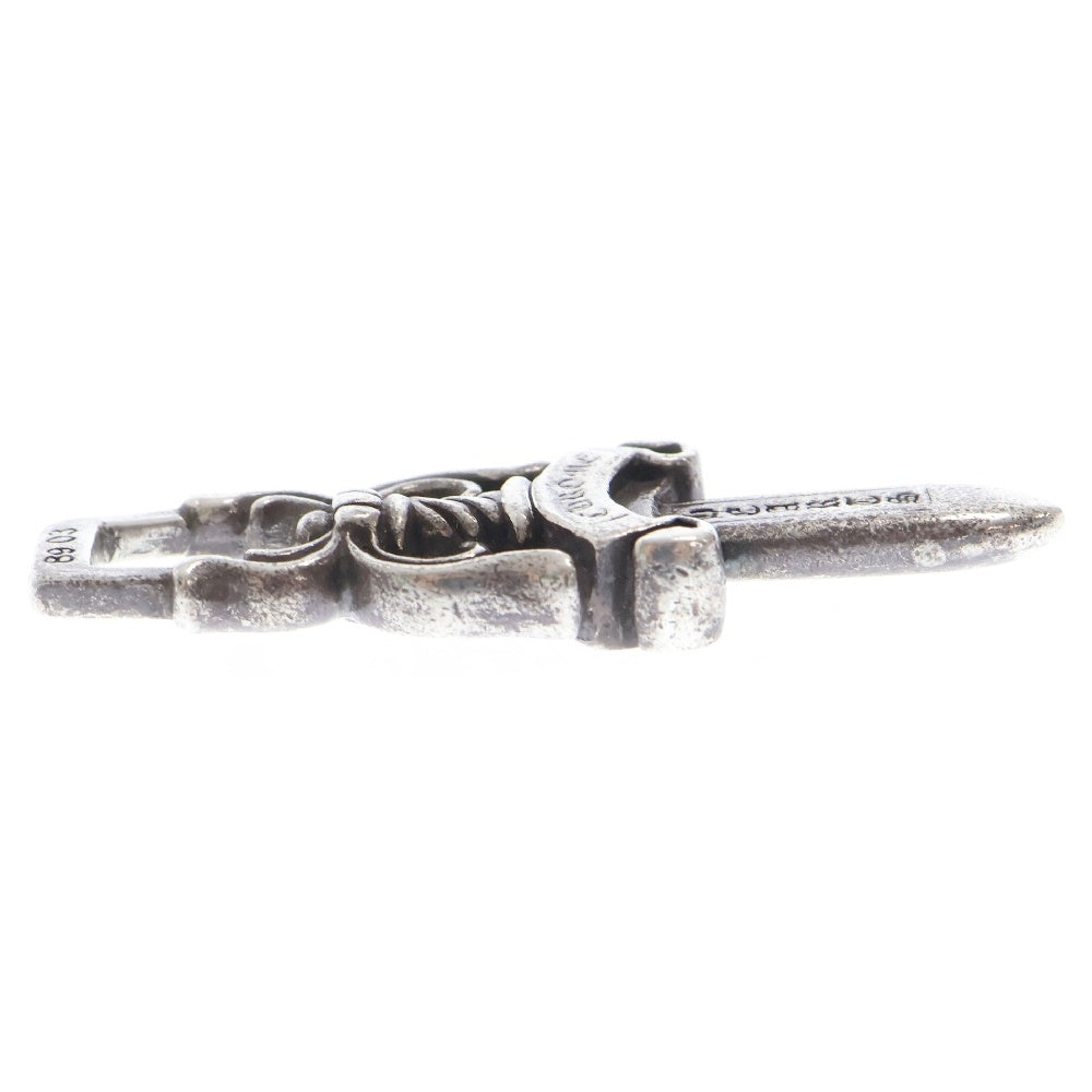 CHROME HEARTS(クロムハーツ) #10DAGGER A P D #10ダガーチャーム アフターPAVEダイヤ シルバーネックレストップ