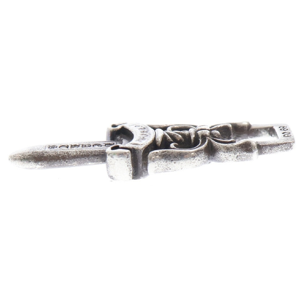 CHROME HEARTS(クロムハーツ) #10DAGGER A P D #10ダガーチャーム アフターPAVEダイヤ シルバーネックレストップ