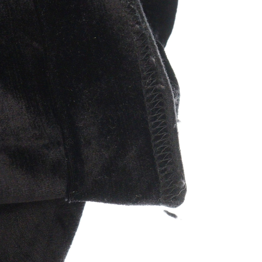 BALENCIAGA(バレンシアガ) 24AW VELVET HOODIE 720654 TK022 ベルベット プルオーバーパーカー レディース パーカー ブラック