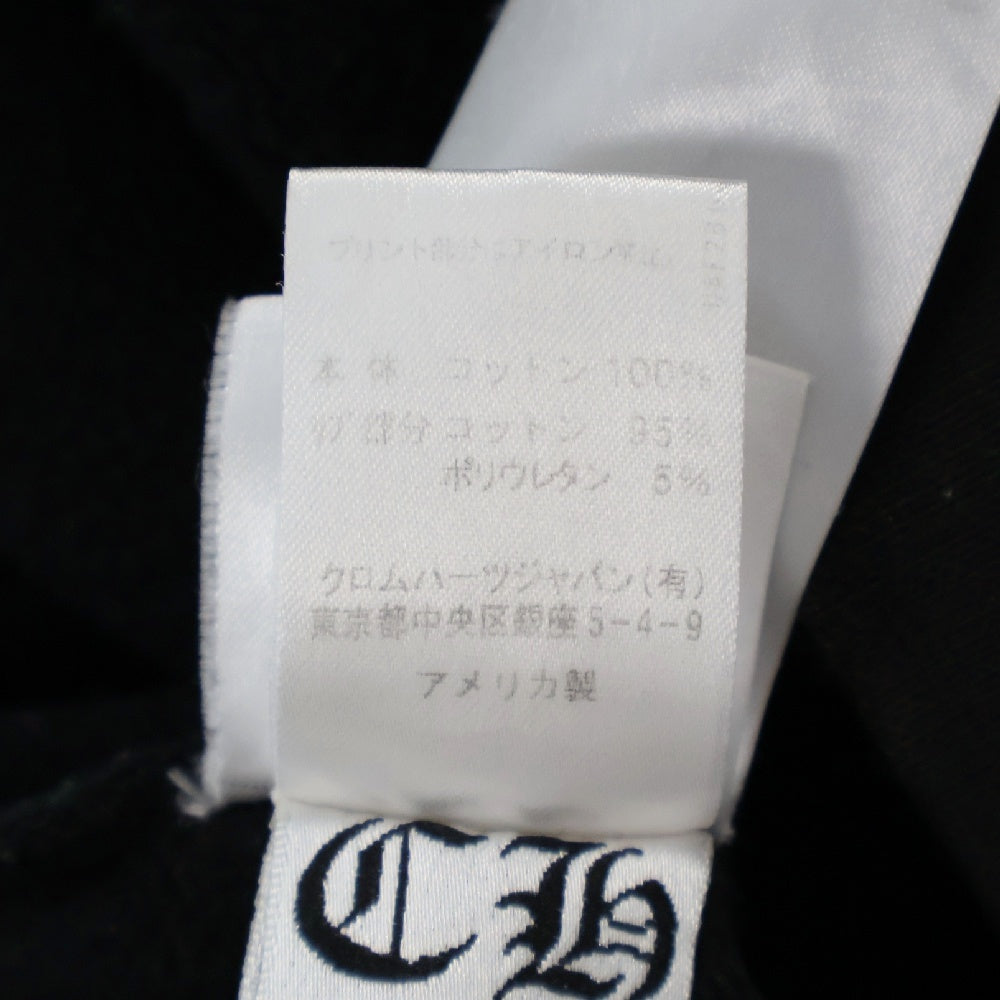 CHROME HEARTS(クロムハーツ) HORSESHOE PULLOVER HOODIE ホースシュープリント アームフローラル スウェットプルオーバーパーカー ブラック