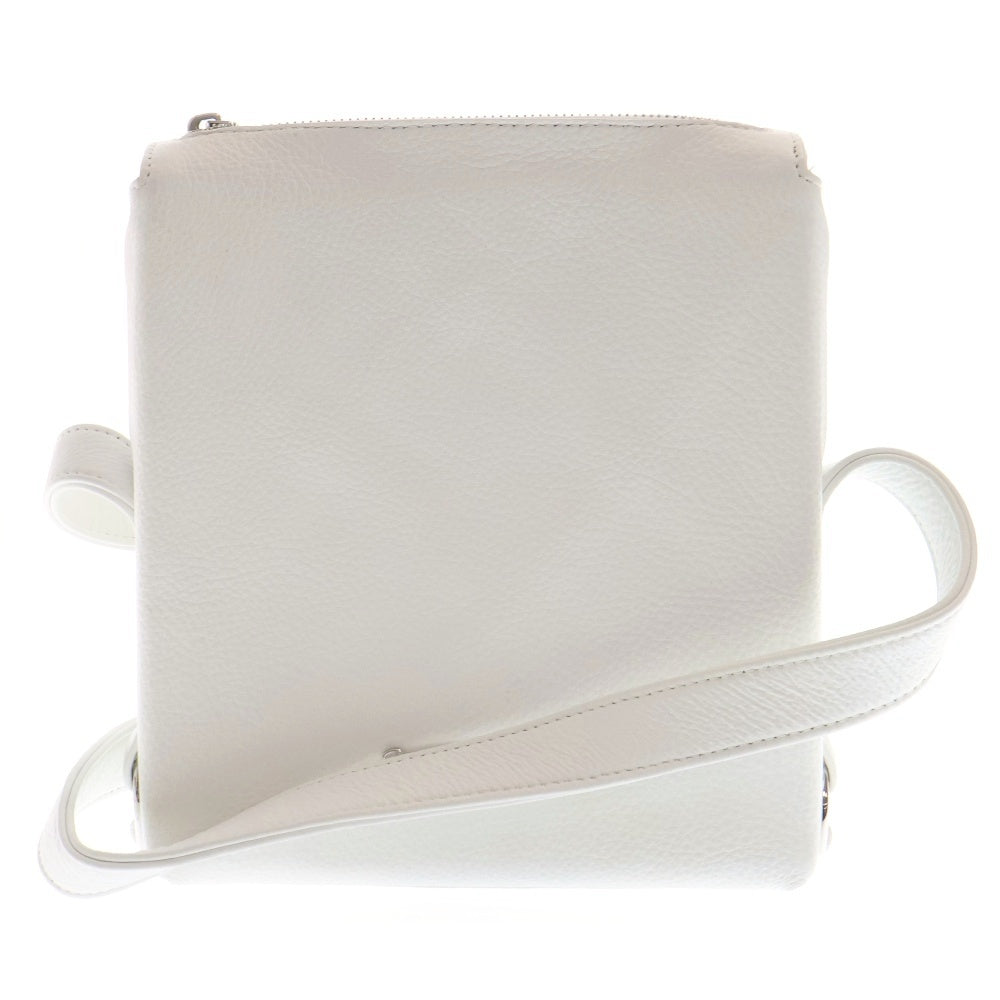 CHROME HEARTS(クロムハーツ) PLUG セメタリークロスパッチレザーショルダーバッグ ホワイト