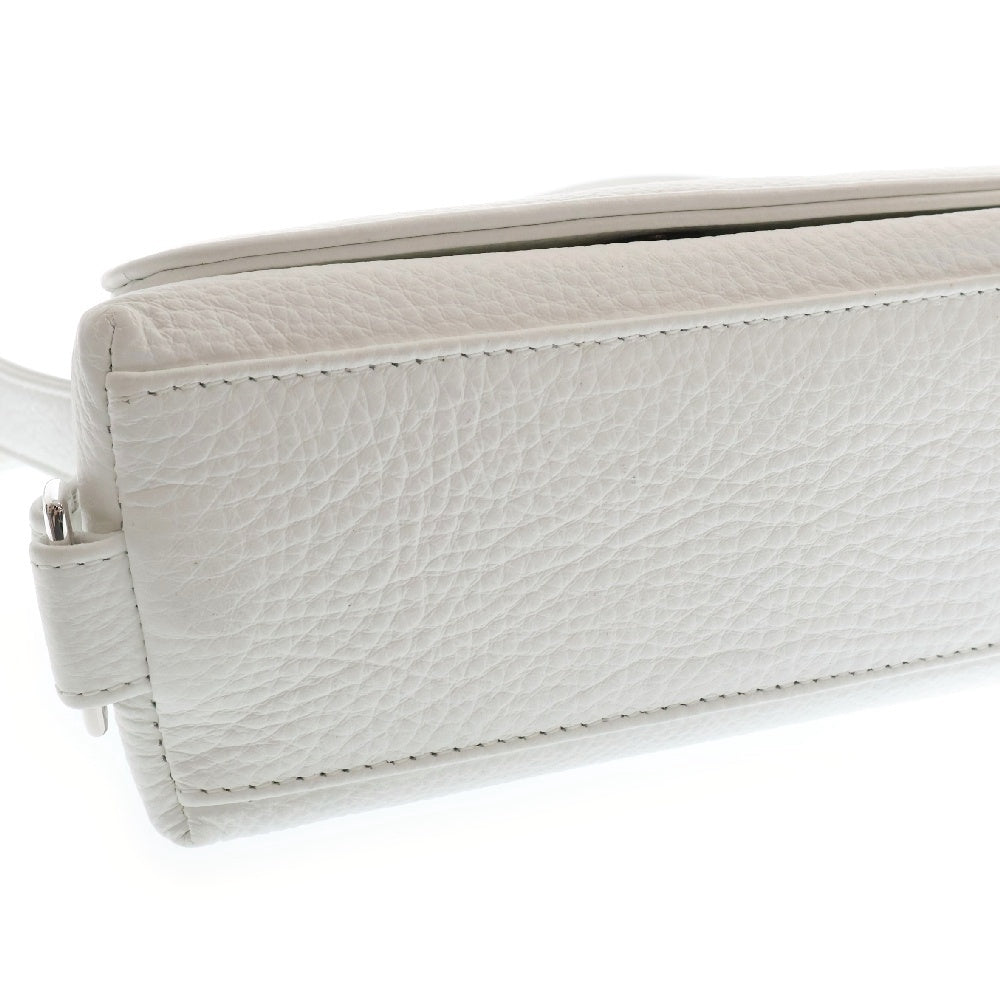 CHROME HEARTS(クロムハーツ) PLUG セメタリークロスパッチレザーショルダーバッグ ホワイト