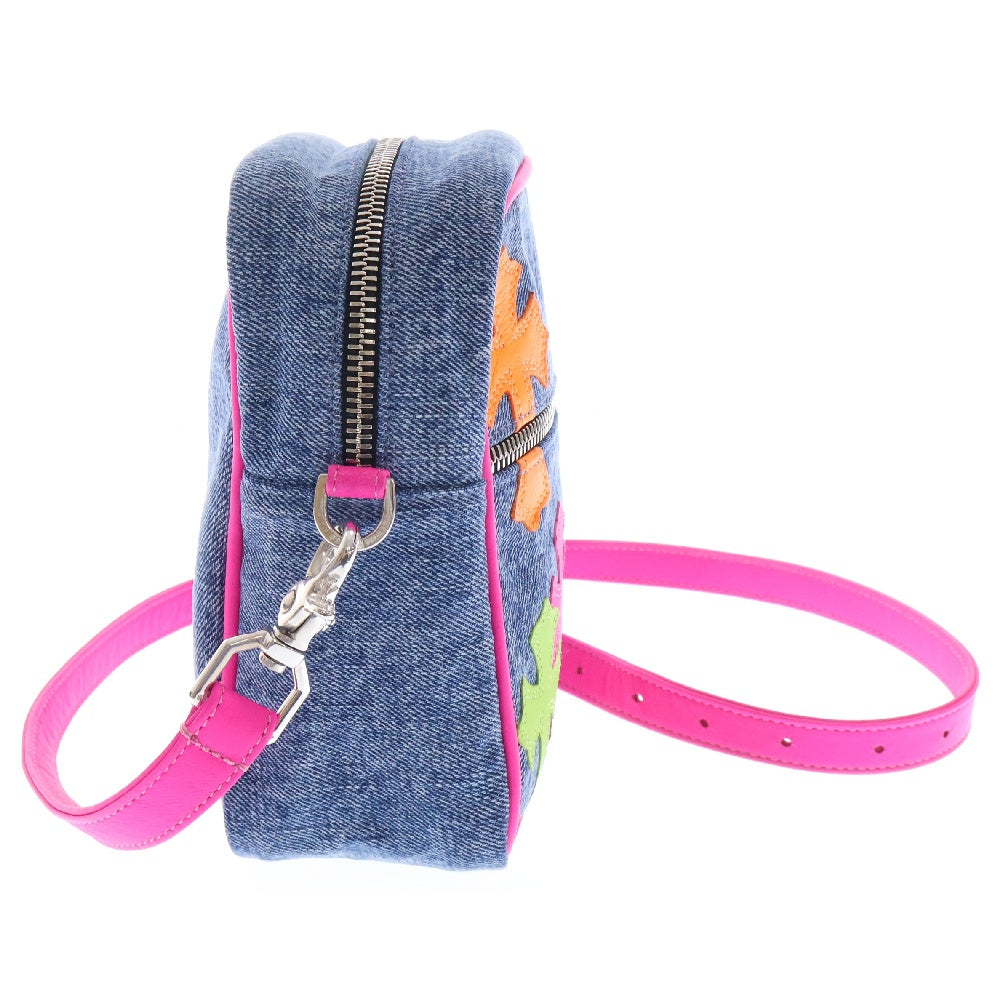 CHROME HEARTS(クロムハーツ) TAKA MINI FBRC タカミニ セメタリークロスマルチパッチデニムショルダーバッグ インディゴ/マルチ