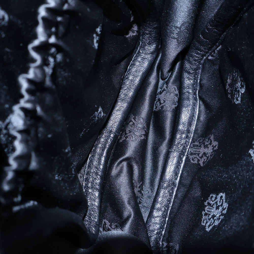 CHROME HEARTS(クロムハーツ) TAKA MINI FBRC タカミニ セメタリークロスマルチパッチデニムショルダーバッグ インディゴ/マルチ