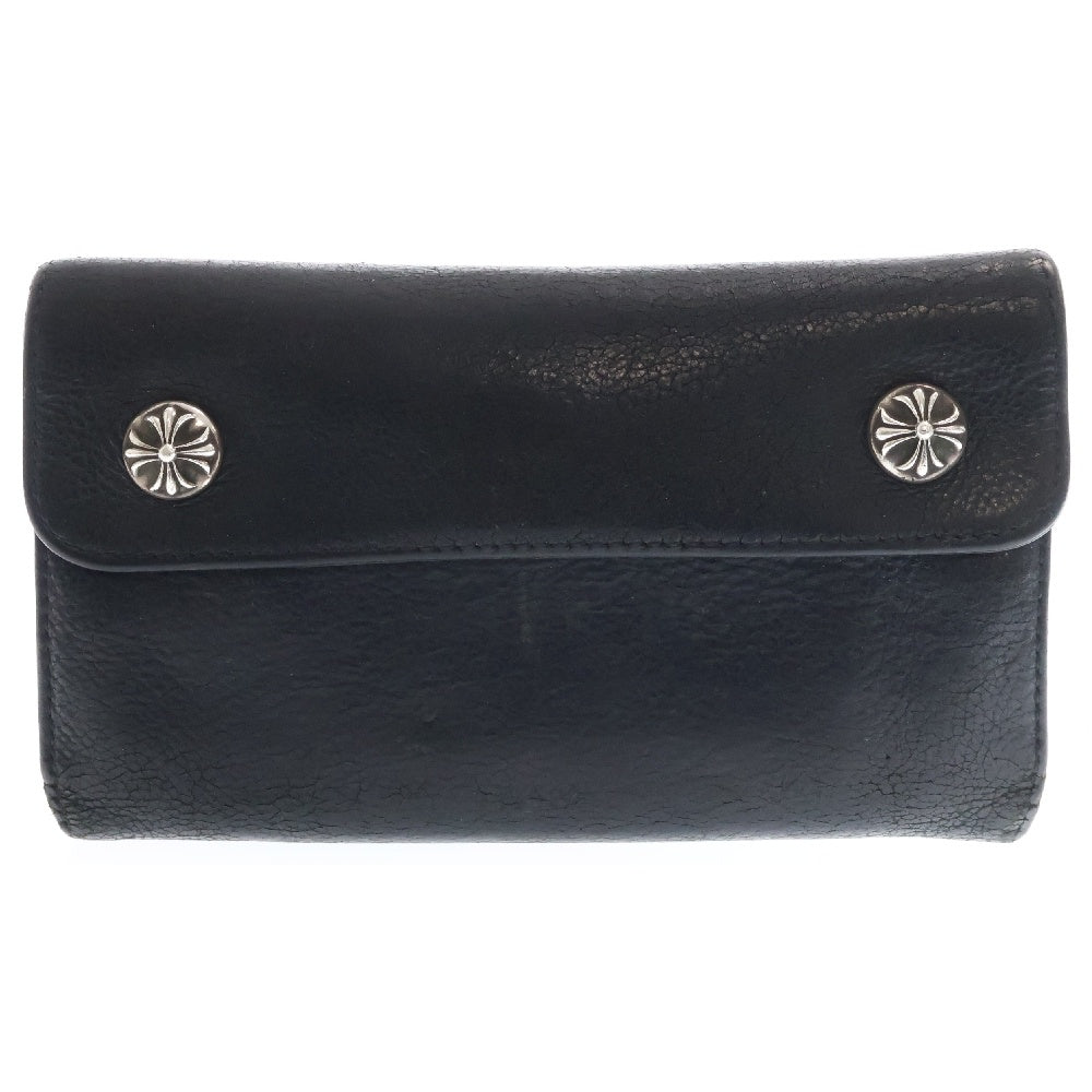 CHROME HEARTS(クロムハーツ) WAVE ウェーブ レザーウォレット 財布 ブラック BCA374