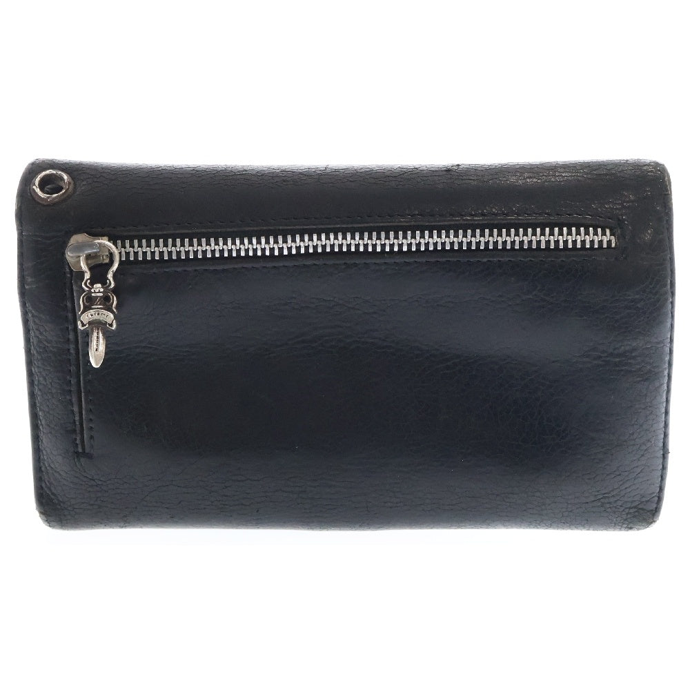 CHROME HEARTS(クロムハーツ) WAVE ウェーブ レザーウォレット 財布 ブラック BCA374