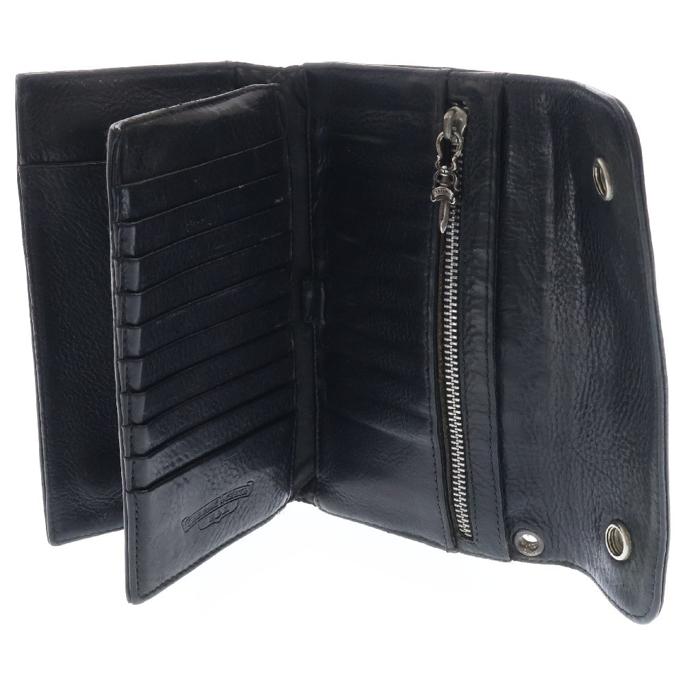 CHROME HEARTS(クロムハーツ) WAVE ウェーブ レザーウォレット 財布 ブラック BCA374