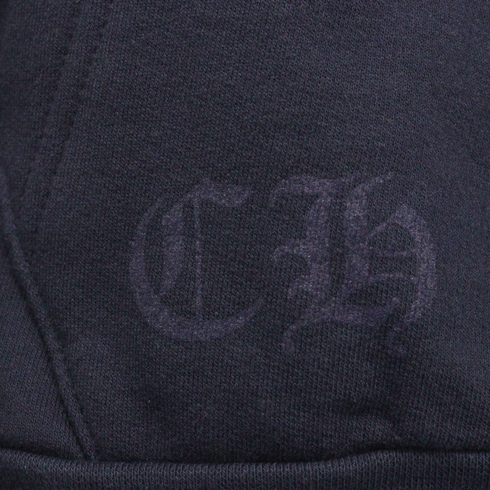 CHROME HEARTS(クロムハーツ) SWTSHRT PLVR プルオーバーパーカー 袖フローラルバックホースシューパーカー ネイビー/レッド