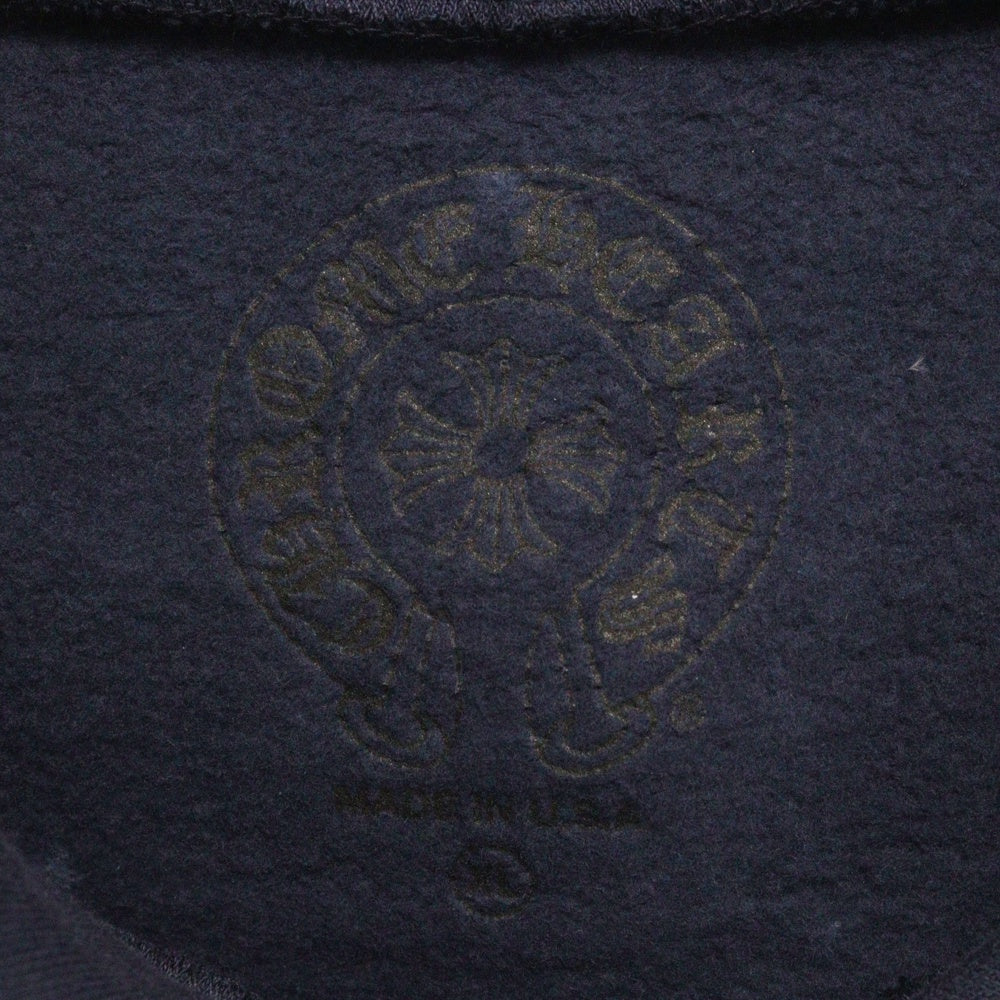 CHROME HEARTS(クロムハーツ) SWTSHRT PLVR プルオーバーパーカー 袖フローラルバックホースシューパーカー ネイビー/レッド