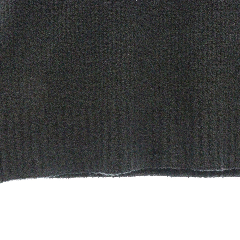 CHROME HEARTS(クロムハーツ) MED/LRG ハラコクロスパッチ コットン/ナイロンニット プルオーバーパーカー ブラック