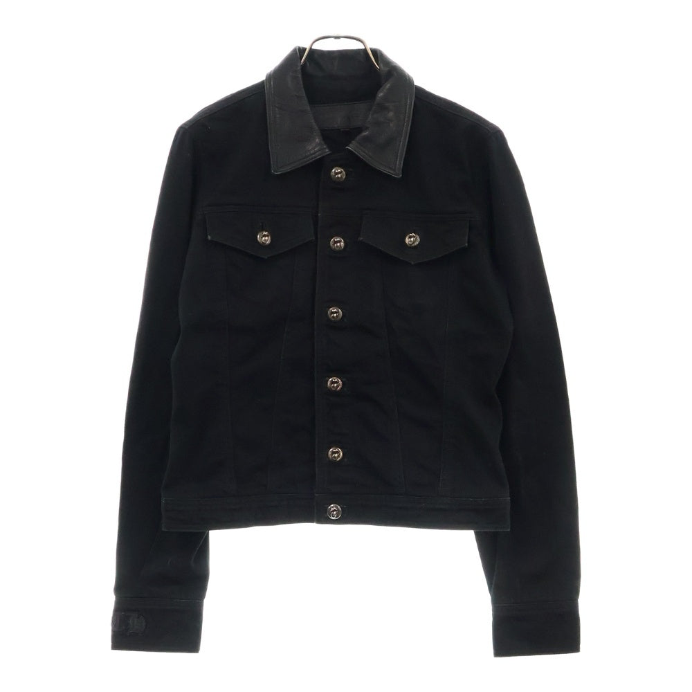 CHROME HEARTS(クロムハーツ) The Rolling Stones リップアンドタンレザー切替デニムジャケット