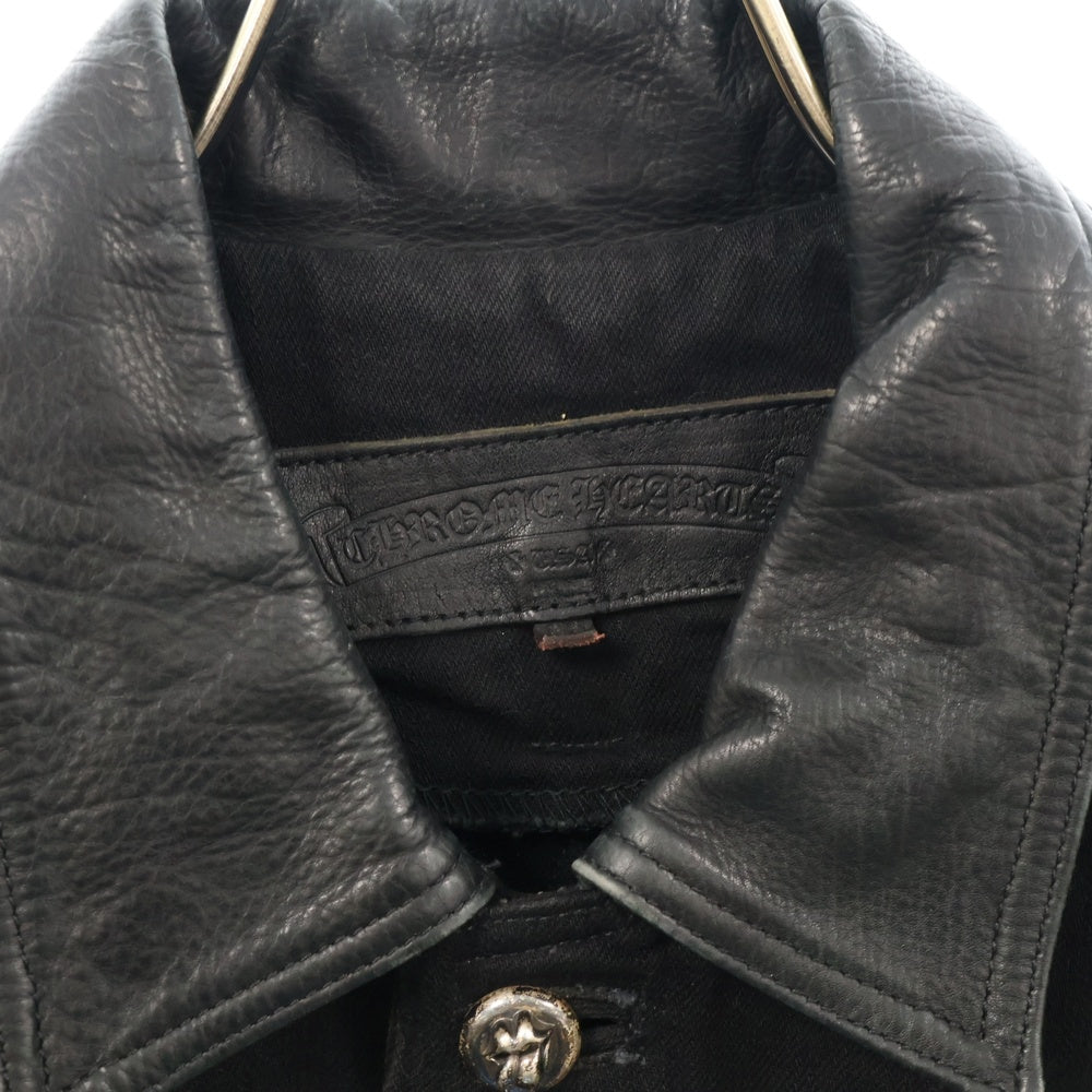 CHROME HEARTS(クロムハーツ) The Rolling Stones リップアンドタンレザー切替デニムジャケット