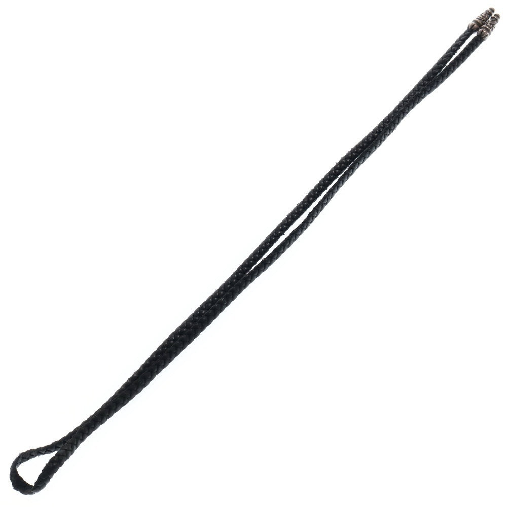 CHROME HEARTS(クロムハーツ) LEATHER BRAID LARGE SCROLL ネックレス ラージスクロールレザーブレイド ブラック/シルバー