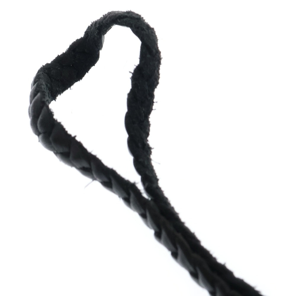 CHROME HEARTS(クロムハーツ) LEATHER BRAID LARGE SCROLL ネックレス ラージスクロールレザーブレイド ブラック/シルバー