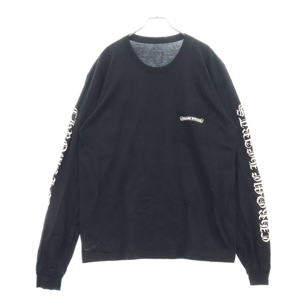 CHROME HEARTS(クロムハーツ) CH SCROLL LABEL FUCKYOU L/S /1 スクロールラベル ファックユー アームプリント ロングスリーブカットソー 長袖Tシャツ ブラック