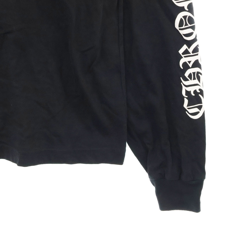 CHROME HEARTS(クロムハーツ) CH SCROLL LABEL FUCKYOU L/S /1 スクロールラベル ファックユー アームプリント ロングスリーブカットソー 長袖Tシャツ ブラック