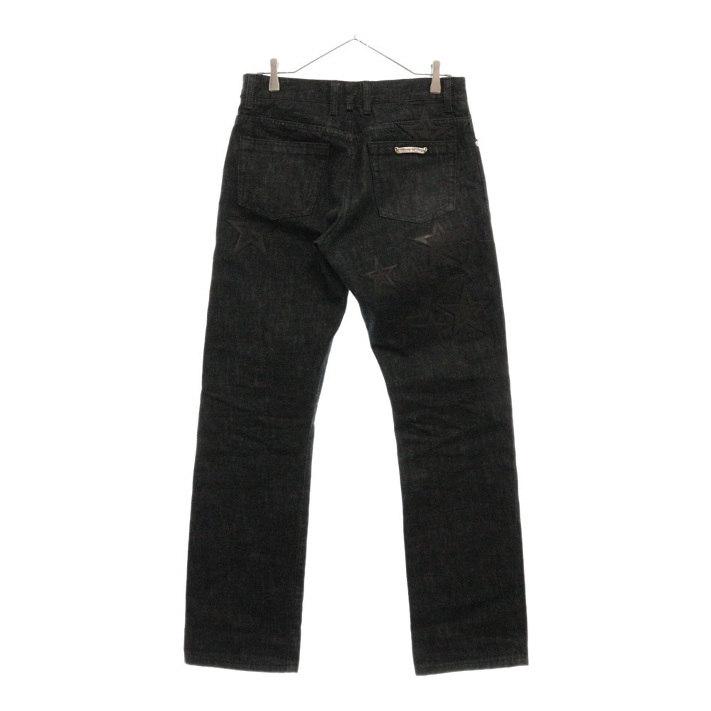 CHROME HEARTS(クロムハーツ) JEAN STRTLG FBRC スターパッチ フレアニーデニムパンツ ブラック