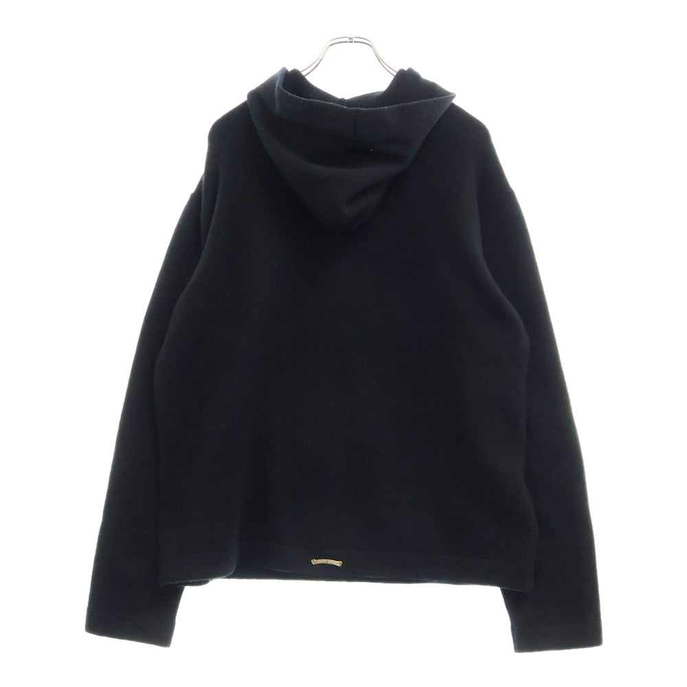 CHROME HEARTS(クロムハーツ) SAILIN ON HD PLVR CHSMR クロスパッチ刺繍カシミアプルオーバーパーカー ブラック