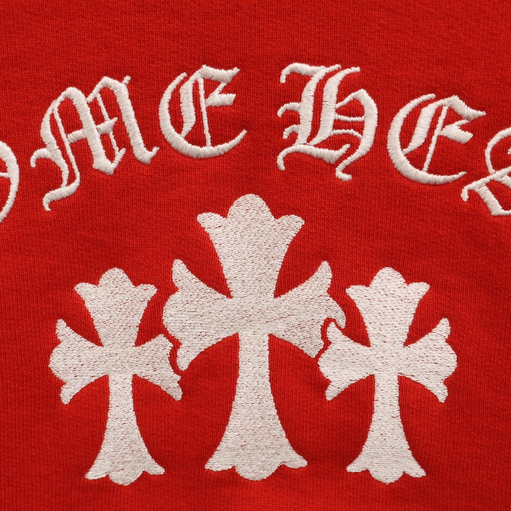 CHROME HEARTS(クロムハーツ) SAILIN ON CREW ラベル付き セメタリークロス クルーネックスウェットトレーナー レッド