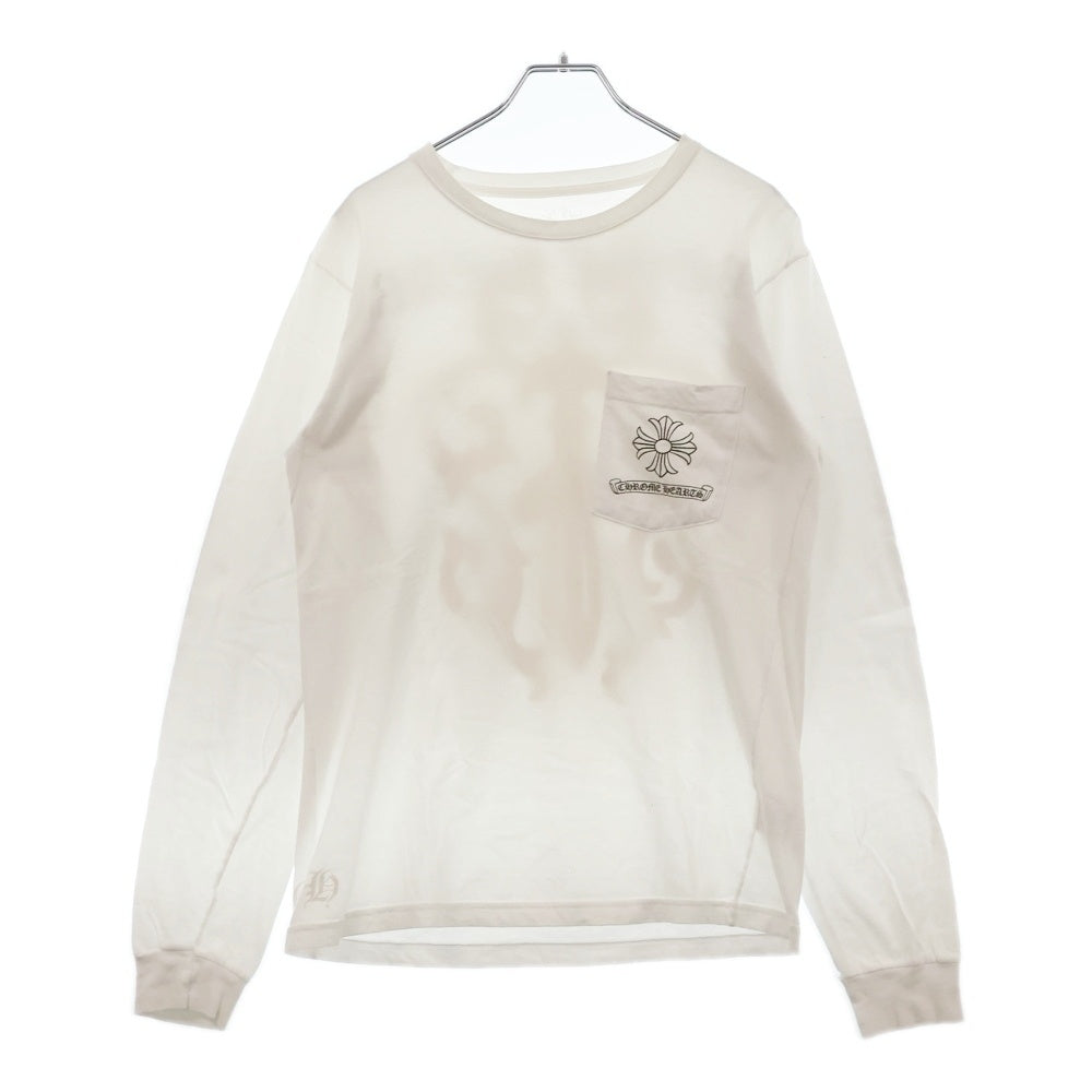 CHROME HEARTS(クロムハーツ) L/S Tee バックヴァインダガープリント 長袖Tシャツ ホワイト