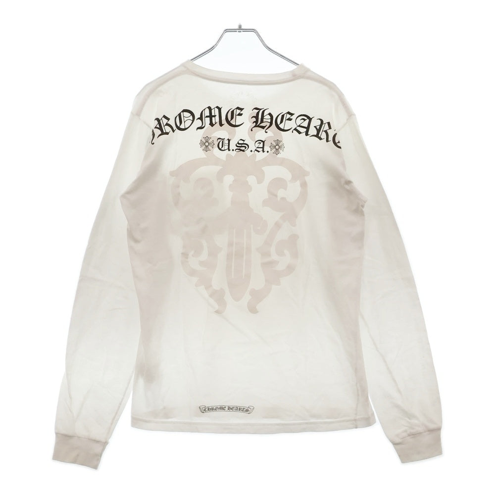 CHROME HEARTS(クロムハーツ) L/S Tee バックヴァインダガープリント 長袖Tシャツ ホワイト