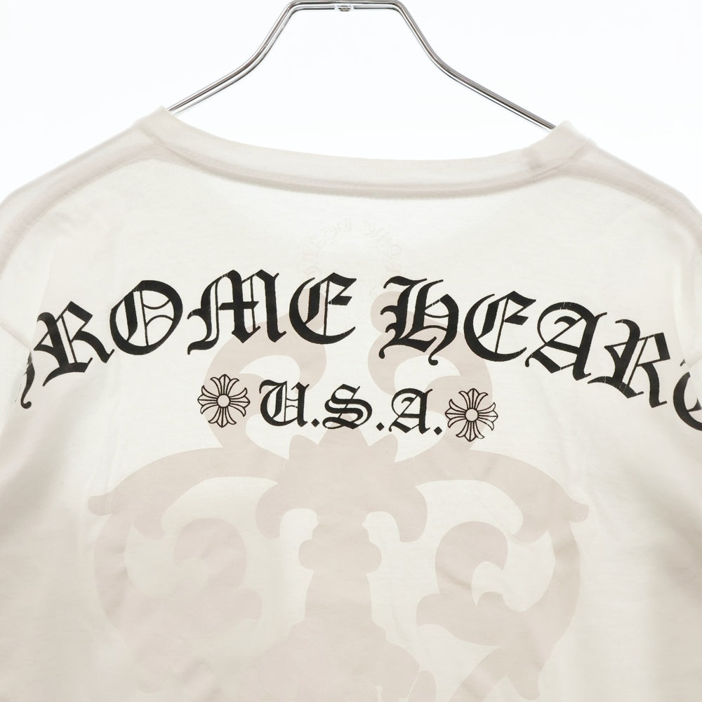 CHROME HEARTS(クロムハーツ) L/S Tee バックヴァインダガープリント 長袖Tシャツ ホワイト